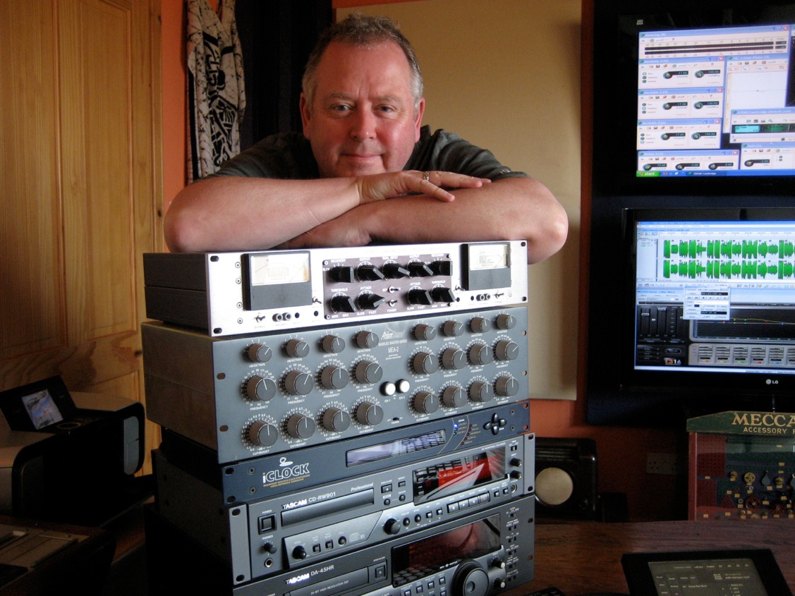 Denis in the mastering studio