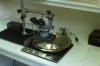 metal positive testing turntable with microscope